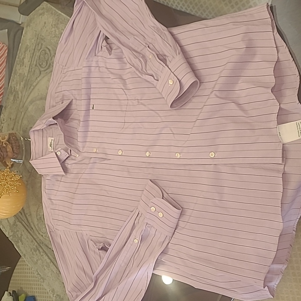 LACOSTE MEN'S CASUAL BUTTON DOWN SHIRT L/XL